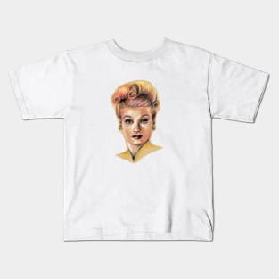 Lucy Colored Pencil Drawing Kids T-Shirt